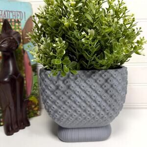 Connect Planter, Tabletop Indoor Flower Pot, Geometric Design, Textured Planter